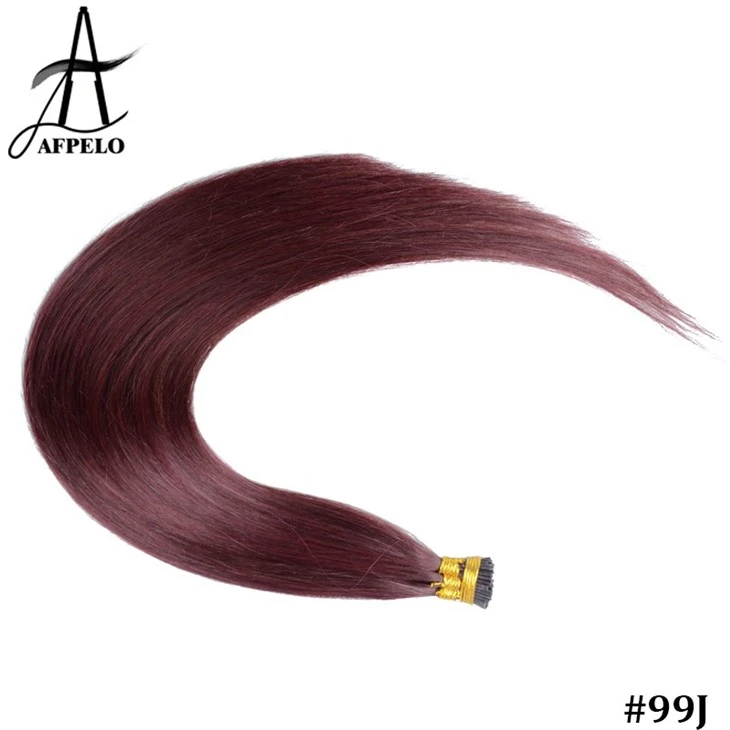 Wavy I tip hair extensions